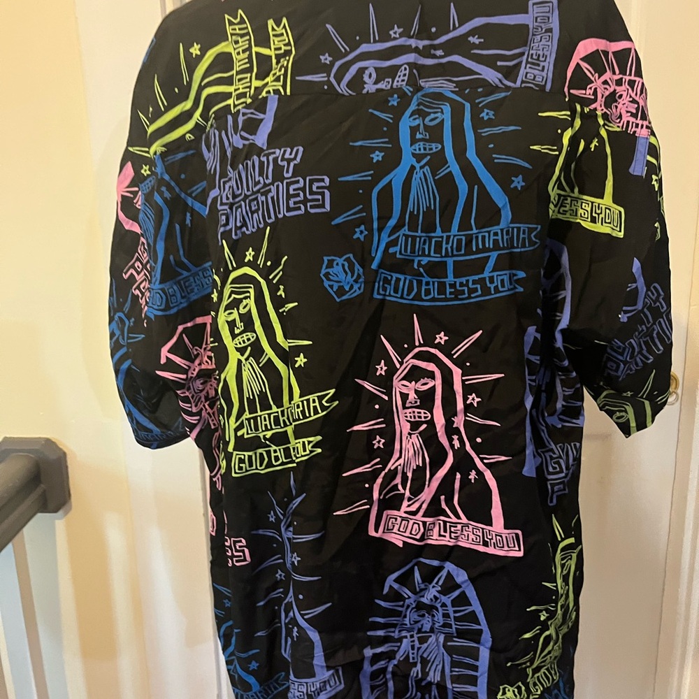 Graphic Black Shirt with Multicolor Print